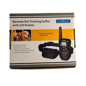 Petrainer Remote Pet Training Collar with LCD Display Vibration‎ Static Open Box